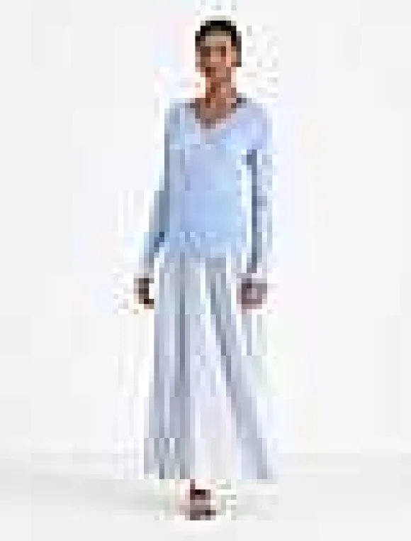 Overprint Finespun Voile Pleat Stitch Skirt