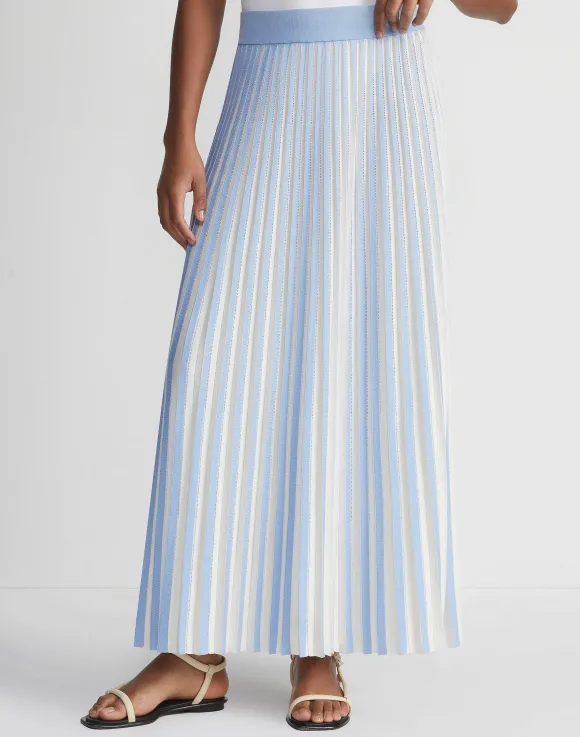 Overprint Finespun Voile Pleat Stitch Skirt