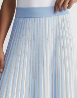 Overprint Finespun Voile Pleat Stitch Skirt