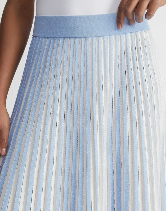 Overprint Finespun Voile Pleat Stitch Skirt