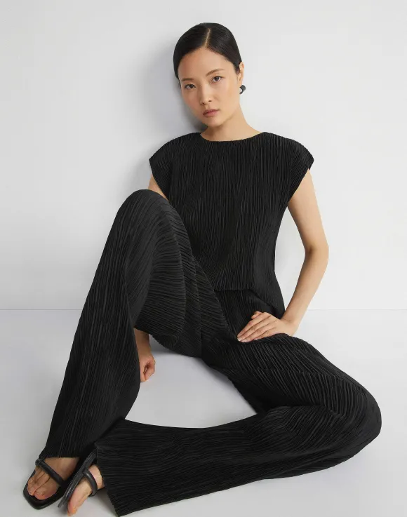 Recycled Poly Satin Pliss Parkside Pant