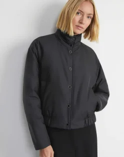 Recycled Poly Stand Collar Puffer Jacket