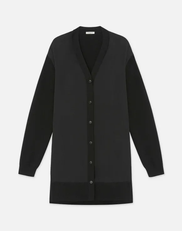 Responsible Fine Gauge Merino & Organic Silk Georgette Cardigan