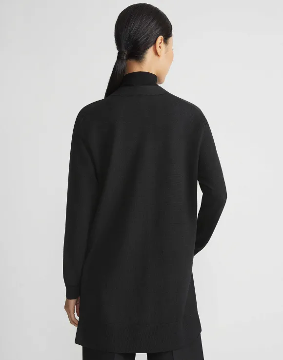 Responsible Fine Gauge Merino & Organic Silk Georgette Cardigan