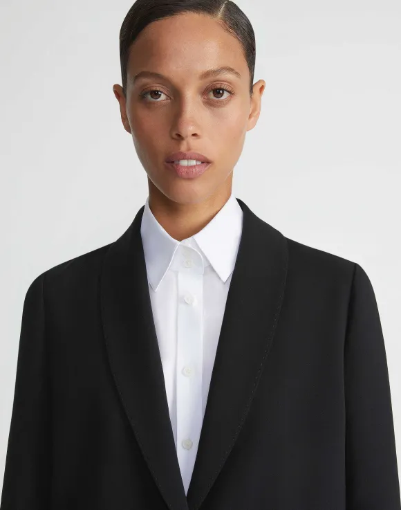 Responsible Finesse Crepe Shawl Collar Jacket