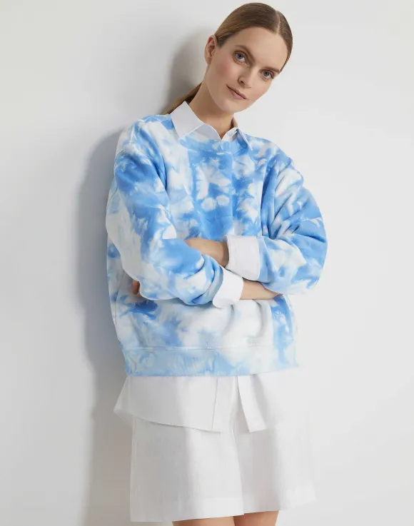 Shibori Cotton French Terry Sweatshirt