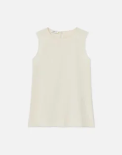 Silk Crepe De Chine Sleeveless Blouse