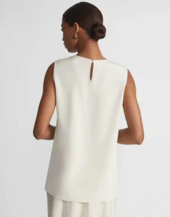 Silk Crepe De Chine Sleeveless Blouse