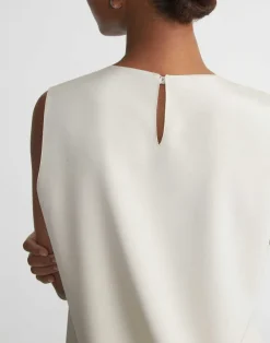 Silk Crepe De Chine Sleeveless Blouse