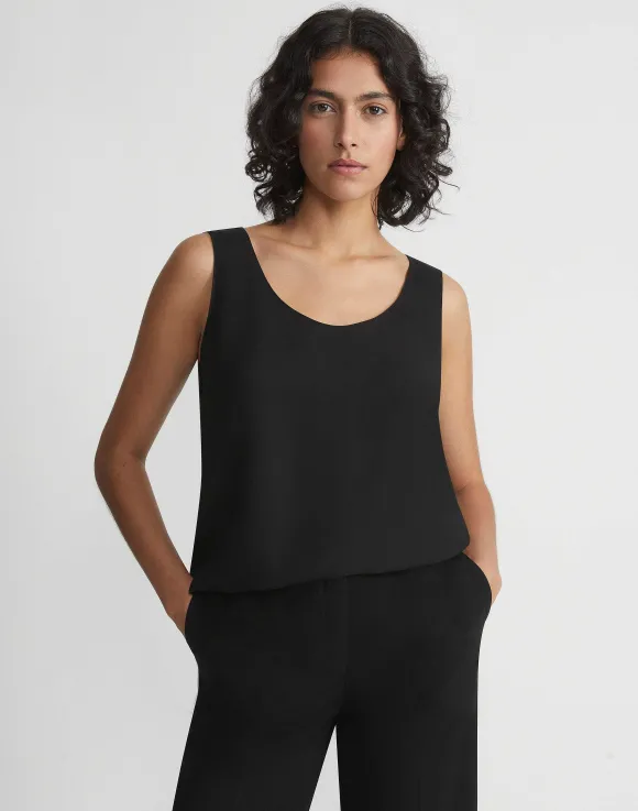 Silk Double Georgette Sleeveless Blouse