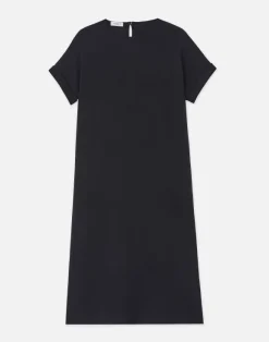 Silk Stretch Georgette T-Shirt Dress