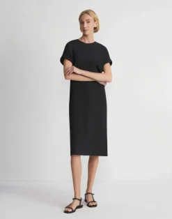 Silk Stretch Georgette T-Shirt Dress
