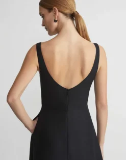 Silk-Linen Bateau Gown
