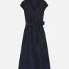 Silk-Linen Popover Shirtdress