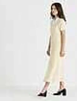 Soutache Embroidered Cotton Dress
