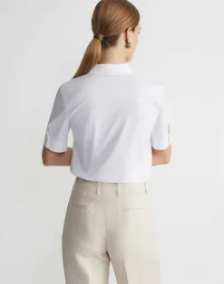 Stretch Cotton Notch Collar Shirt