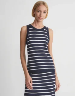 Stripe Responsible Matte Crepe Racerback Tank