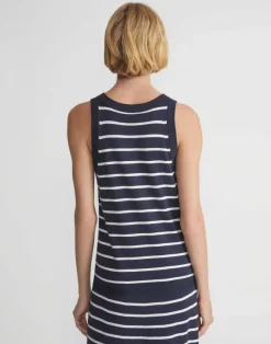 Stripe Responsible Matte Crepe Racerback Tank
