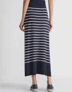 Stripe Responsible Matte Crepe Skirt
