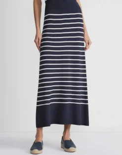 Stripe Responsible Matte Crepe Skirt