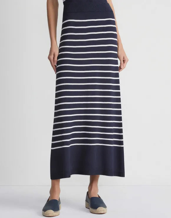 Stripe Responsible Matte Crepe Skirt