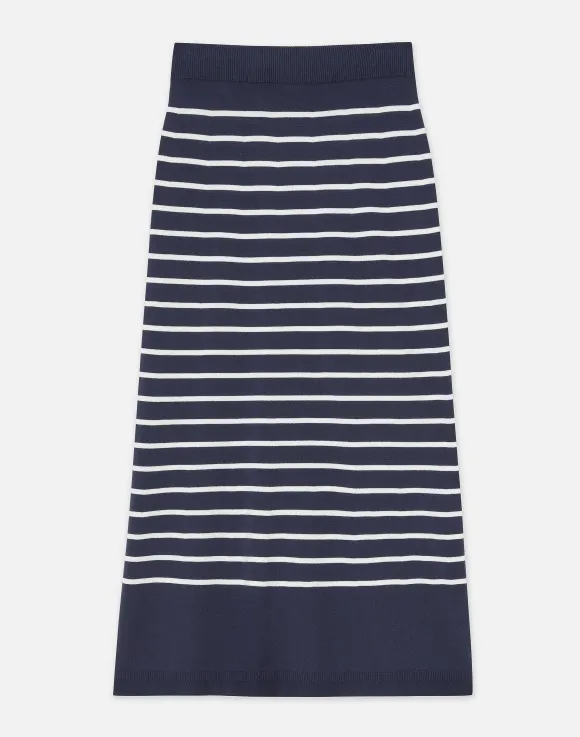Stripe Responsible Matte Crepe Skirt
