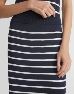 Stripe Responsible Matte Crepe Skirt