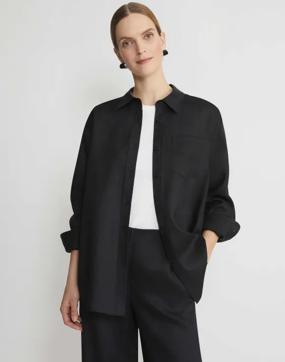Vintage Linen Boyfriend Oversized Shirt