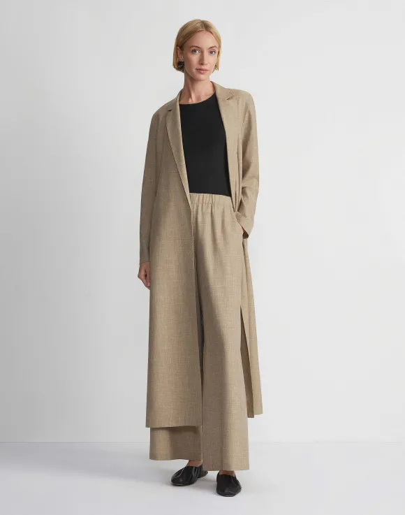 Virgin Wool Silk-Linen Riverside Pant