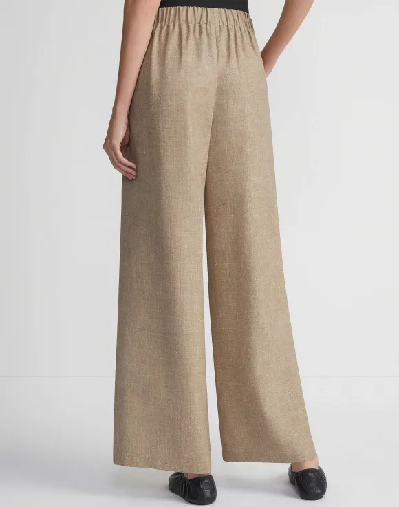 Virgin Wool Silk-Linen Riverside Pant