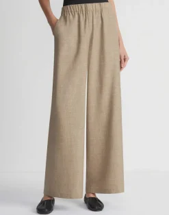 Virgin Wool Silk-Linen Riverside Pant