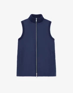 Wool Knit & Recycled Poly Quilted Reversible Vest