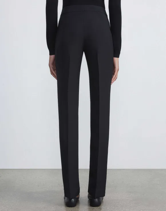 Wool-Silk Crepe Barrow Pant