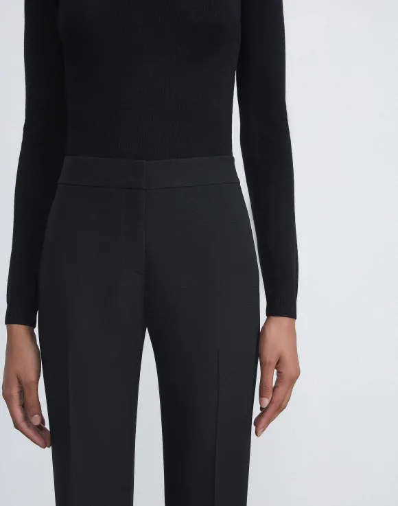 Wool-Silk Crepe Barrow Pant