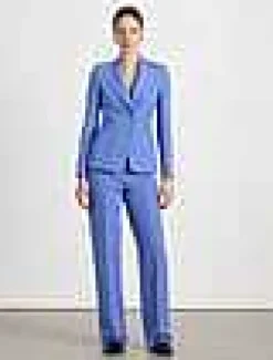Wool-Silk Crepe Gates Pant