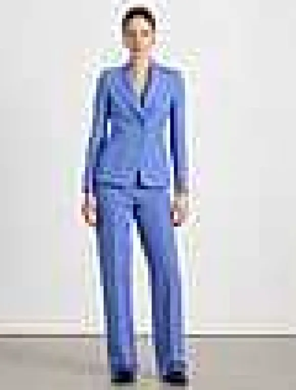 Wool-Silk Crepe Gates Pant