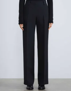 Wool-Silk Crepe Sullivan Pant